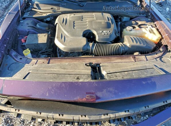2C3CDZJGXMH573785 2021 DODGE CHALLENGER Фиолетовый Вид задней части салона