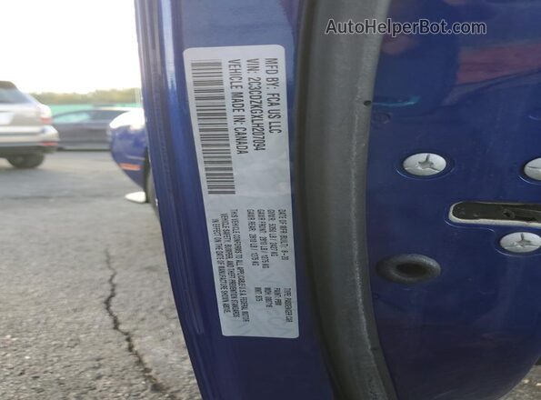 2C3CDZKGXLH207094 2020 DODGE CHALLENGER Blue Շարժիչի բաժամունքի տեսք