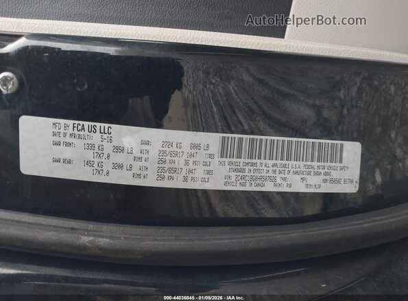 2C4RC1BG0HR507626 2017 CHRYSLER PACIFICA Black Vista del compartimento del motor