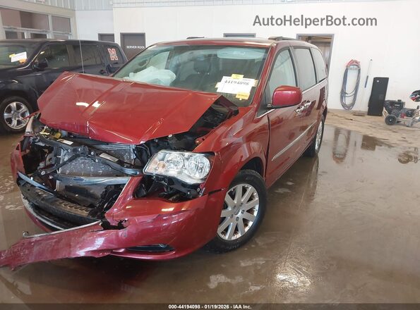 2C4RC1BG7GR199434 2016 CHRYSLER TOWN & COUNTRY Red წინა მარცხენა ხედი სამი მეოთხედიდან