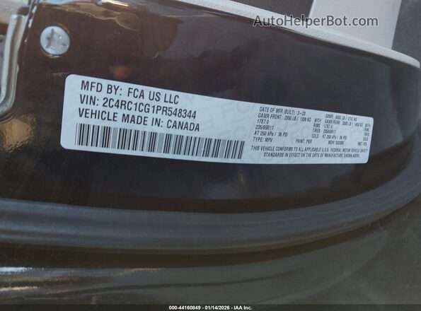 2C4RC1CG1PR548344 2023 CHRYSLER VOYAGER Black Вид підкапотного простору