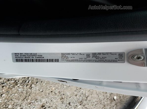 2C4RC1CG2SR571530 2025 CHRYSLER VOYAGER White Панорамний вид салону 360°