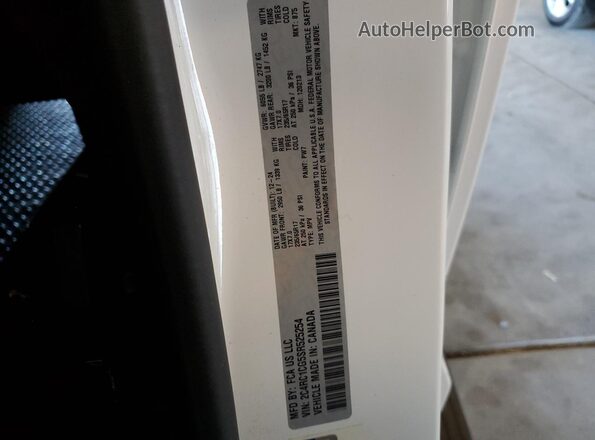 2C4RC1CG5SR525254 2025 CHRYSLER VOYAGER Белый Панорамный вид салона 360°