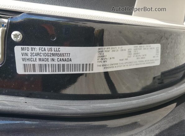 2C4RC1DG2MR569777 2021 CHRYSLER VOYAGER Black 
