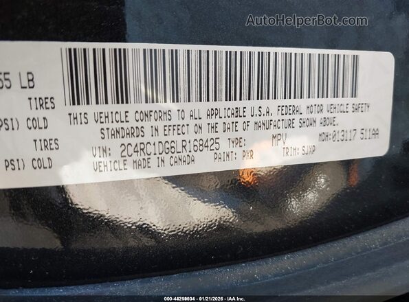 2C4RC1DG6LR168425 2020 CHRYSLER VOYAGER Черный Вид подкапотного пространства
