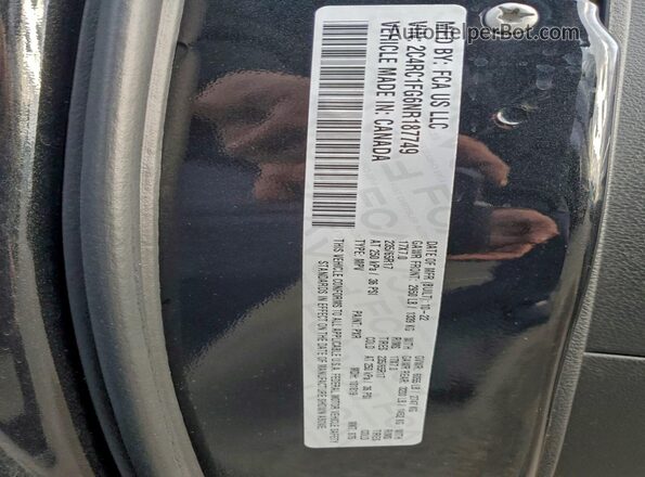 2C4RC1FG6NR187749 2022 CHRYSLER PACIFICA Black Շարժիչի բաժամունքի տեսք
