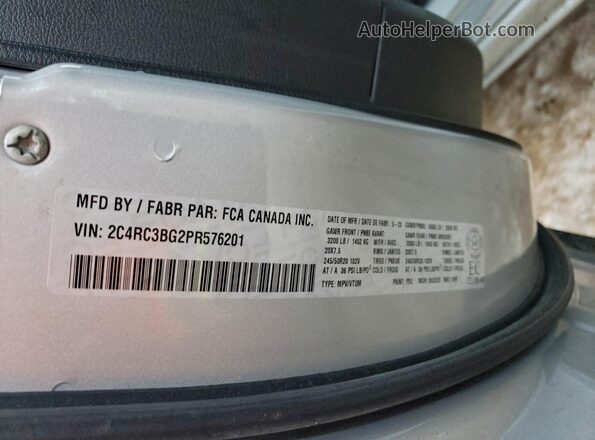 2C4RC3BG2PR576201 2023 CHRYSLER PACIFICA Silver 