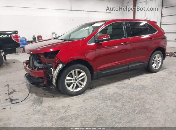 2FMPK3J88GBC31117 2016 FORD EDGE Red წინა მარცხენა ხედი სამი მეოთხედიდან