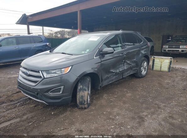 2FMPK4J85HBC58279 2017 FORD EDGE Gray Vista tres cuartos delantera izquierda