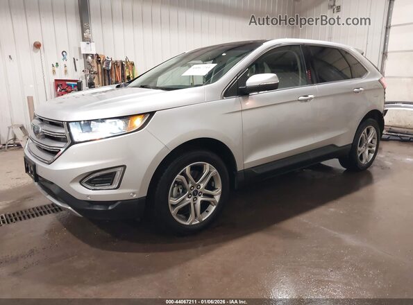2FMPK4K81HBC22040 2017 FORD EDGE Silver Vista tres cuartos delantera izquierda