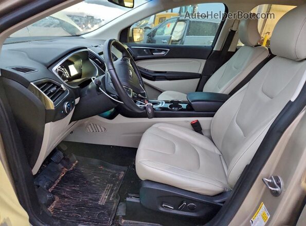2FMPK4K89JBC55499 2018 FORD EDGE Tan წინა სალონის ხედი