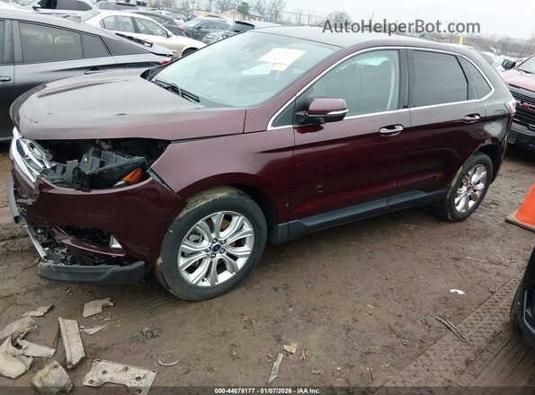 2FMPK4K90NBA41645 2022 FORD EDGE Burgundy Przód lewy