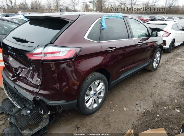 2FMPK4K90NBA41645 2022 FORD EDGE Burgundy Tył prawy