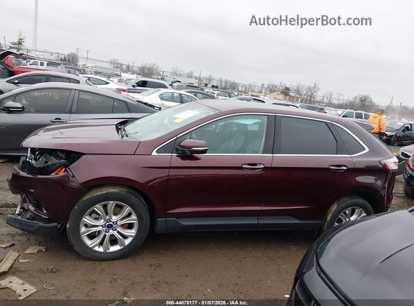 2FMPK4K90NBA41645 2022 FORD EDGE Burgundy Widok wnętrza 360 stopni