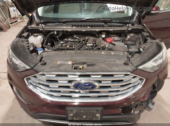 2FMPK4K92KBB76377 2019 FORD EDGE Maroon Rear view