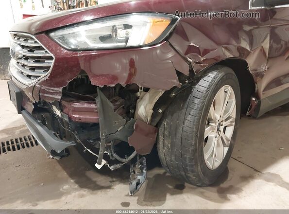 2FMPK4K92KBB76377 2019 FORD EDGE Maroon Front view