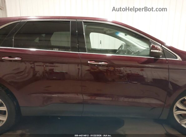 2FMPK4K92KBB76377 2019 FORD EDGE Maroon Rear interior view