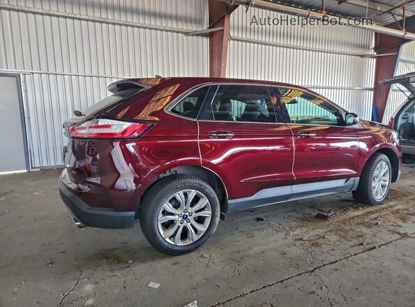 2FMPK4K95MBA45141 2021 FORD EDGE Maroon Trasero derecho