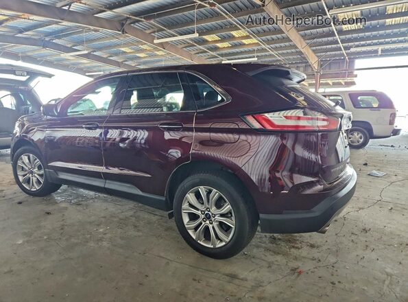 2FMPK4K95MBA45141 2021 FORD EDGE Maroon Trasero izquierdo