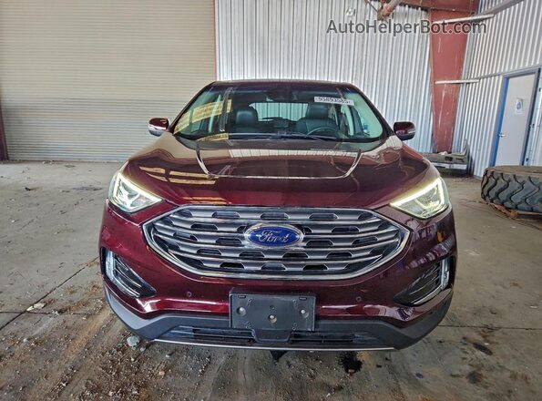 2FMPK4K95MBA45141 2021 FORD EDGE Maroon Vista frontal
