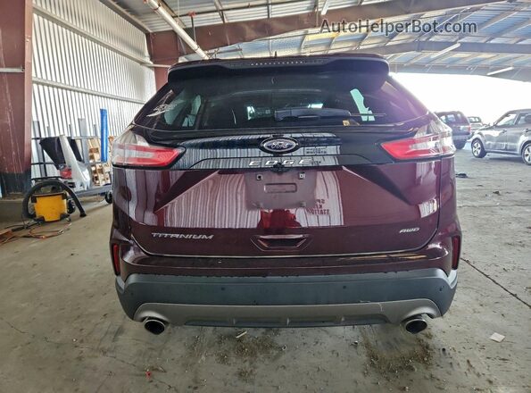 2FMPK4K95MBA45141 2021 FORD EDGE Maroon Vista trasera