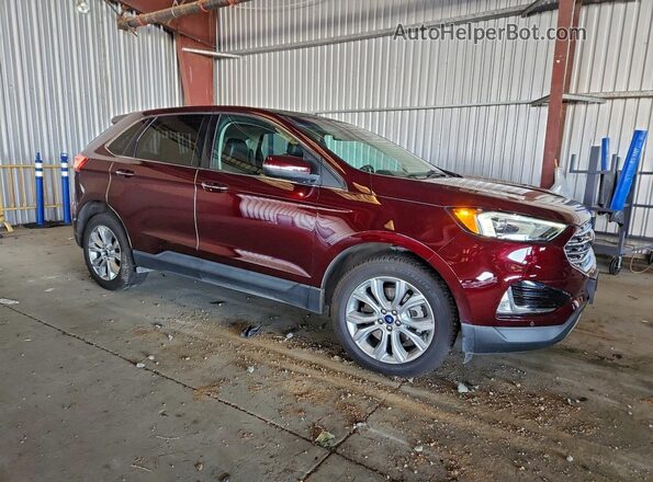 2FMPK4K95MBA45141 2021 FORD EDGE Maroon Delantero derecho