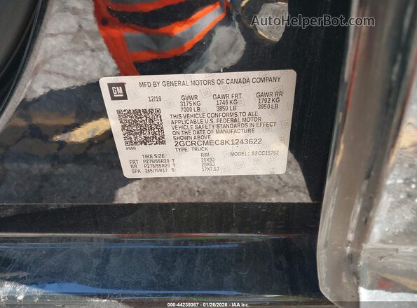 2GCRCMEC8K1243622 2019 CHEVROLET SILVERADO Black ძრავის განყოფილების ხედი