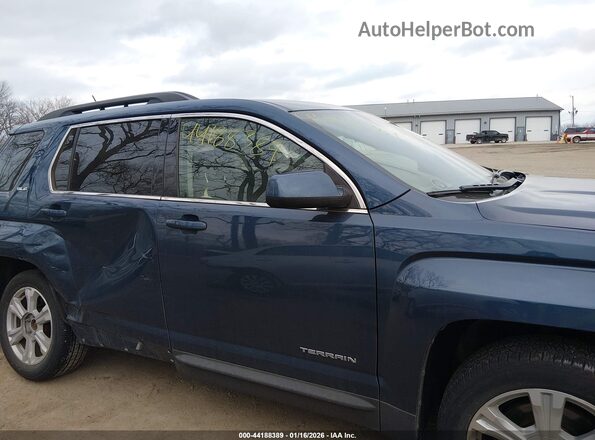 2GKFLTE33H6251589 2017 GMC TERRAIN Синий Вид задней части салона
