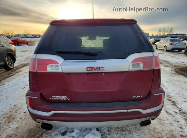 2GKFLVE32H6175746 2017 GMC TERRAIN Red Вид ззаду