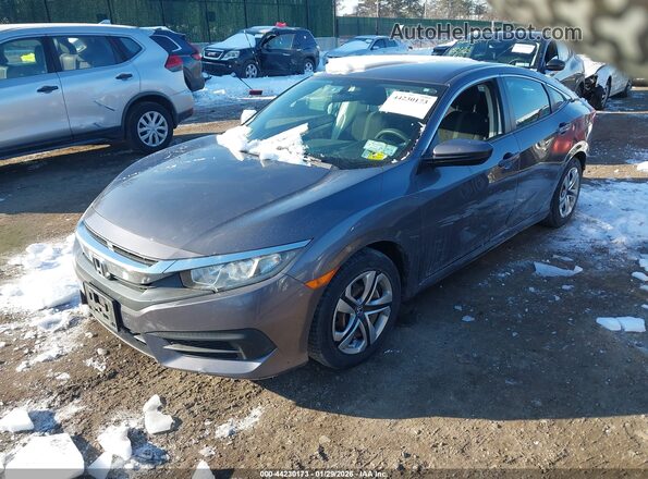 2HGFC2F57HH518048 2017 HONDA CIVIC Gray წინა მარცხენა ხედი სამი მეოთხედიდან