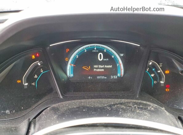 2HGFC2F59JH005258 2018 HONDA CIVIC White Vista del cuadro de instrumentos
