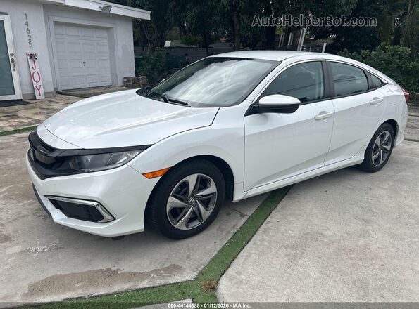 2HGFC2F62LH580944 2020 HONDA CIVIC White Առջևի ձախ երեք քառորդ տեսարան