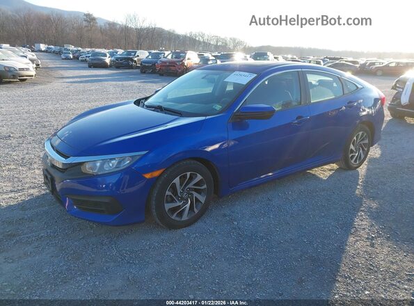 2HGFC2F74JH587920 2018 HONDA CIVIC Blue წინა მარცხენა ხედი სამი მეოთხედიდან