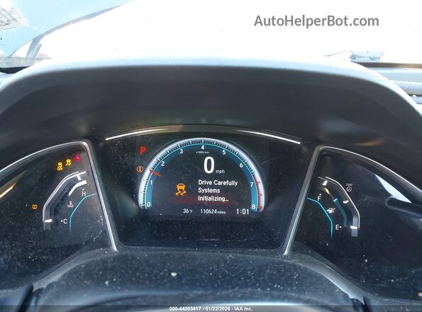 2HGFC2F74JH587920 2018 HONDA CIVIC Blue უკანა სავარძლების ხედი