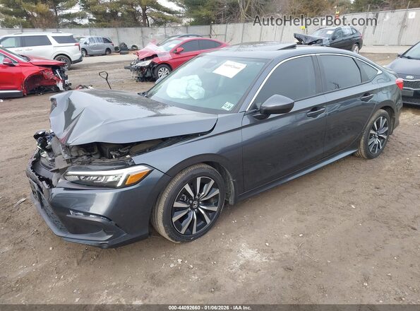 2HGFE1F74RH315853 2024 HONDA CIVIC Gray წინა მარცხენა ხედი სამი მეოთხედიდან