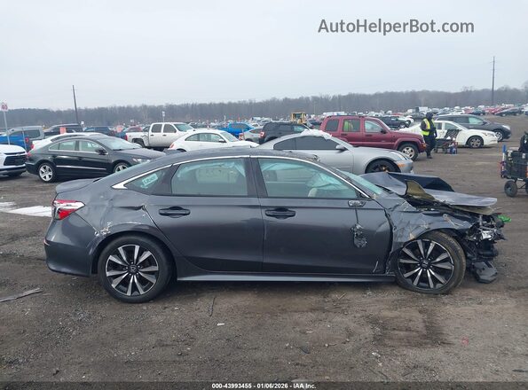 2HGFE1F76NH322071 2022 HONDA CIVIC Gray Widok zestawu wskaźników