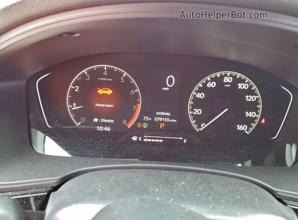 2HGFE2F55NH521004 2022 HONDA CIVIC Красный Вид щитка приборов