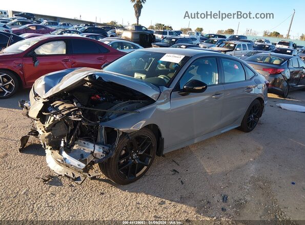 2HGFE2F56SH509097 2025 HONDA CIVIC Gray წინა მარცხენა ხედი სამი მეოთხედიდან