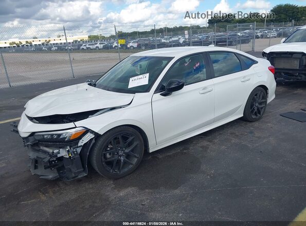 2HGFE2F58RH596480 2024 HONDA CIVIC White Առջևի ձախ երեք քառորդ տեսարան