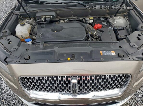 2LMPJ6J99MBL02466 2021 LINCOLN NAUTILUS Tan ძრავის განყოფილების ხედი