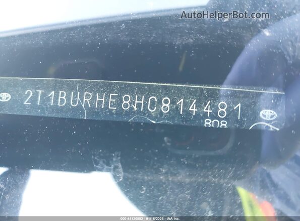 2T1BURHE8HC814481 2017 TOYOTA LL Silver ძრავის განყოფილების ხედი