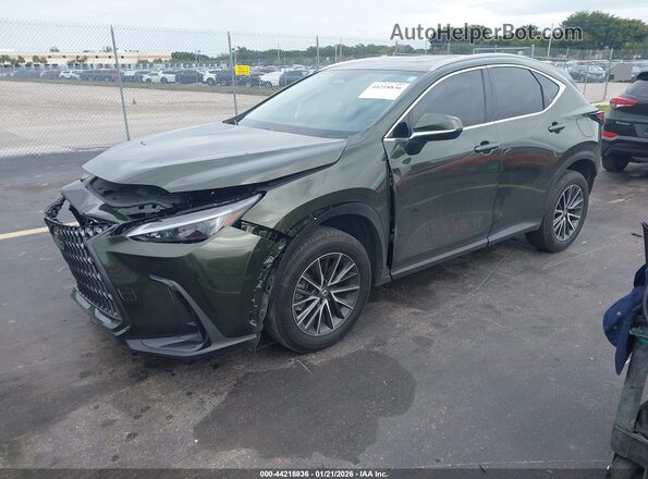 2T2ADCAZ5SC019011 2025 LEXUS NX 250 Green წინა მარცხენა ხედი სამი მეოთხედიდან