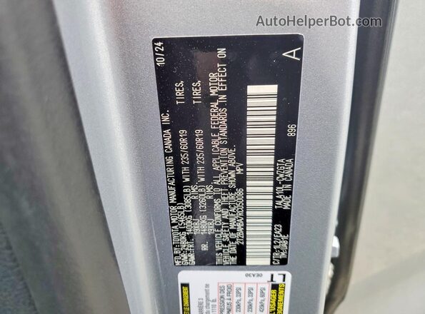 2T2BAMBA7RC050086 2024 LEXUS RX Silver Vista de la etiqueta del VIN