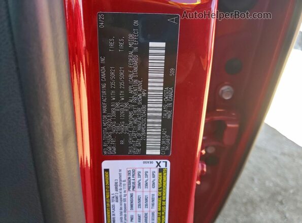 2T2BAMCA2SC104690 2025 LEXUS RX Red 