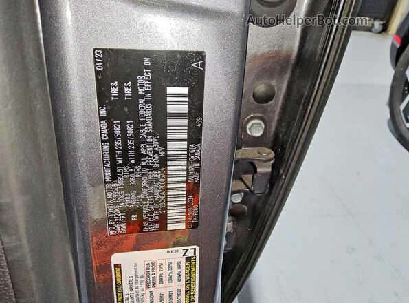 2T2BCMEA7PC005734 2023 LEXUS RX Gray VIN sticker view