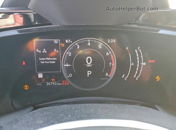 2T2GGCEZ5NC014004 2022 LEXUS NX Gray Вид щитка приладів