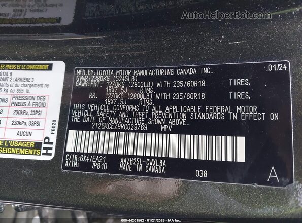2T2GKCEZ9RC029769 2024 LEXUS NX 350H Green Widok komory silnika