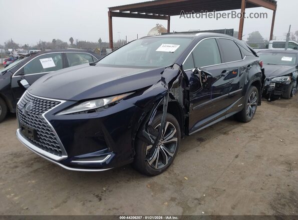 2T2HGMDA3MC058801 2021 LEXUS RX 450H Dark Blue Vista tres cuartos delantera izquierda