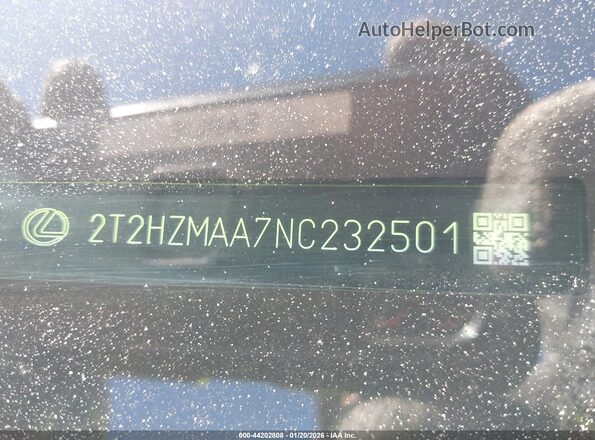 2T2HZMAA7NC232501 2022 LEXUS RX 350 White 