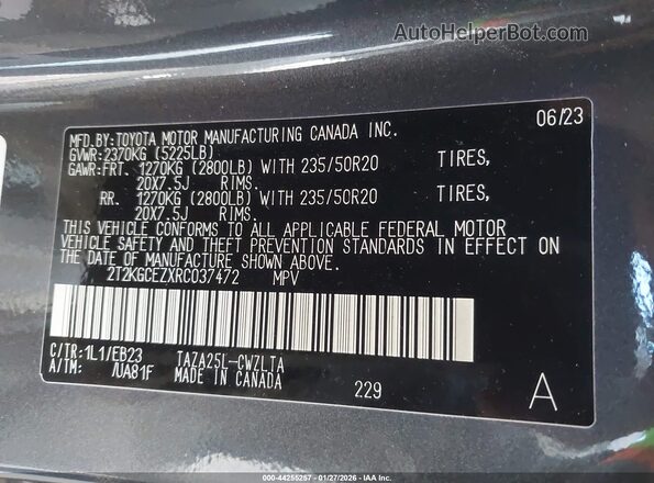 2T2KGCEZXRC037472 2024 LEXUS NX 350 Gray Engine compartment view